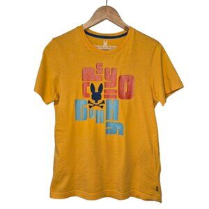 Psycho Bunny Yellow Graphic Short Sleeve T-Shirt Size 3 = XS